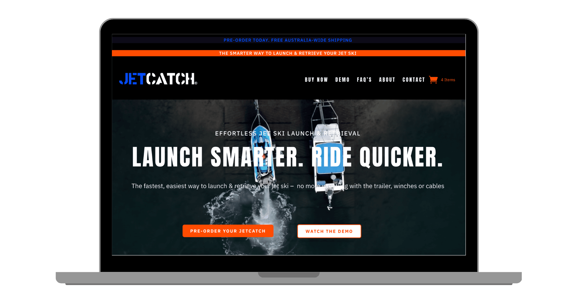 Case Study - JETCATCH Website Homepage Mockup