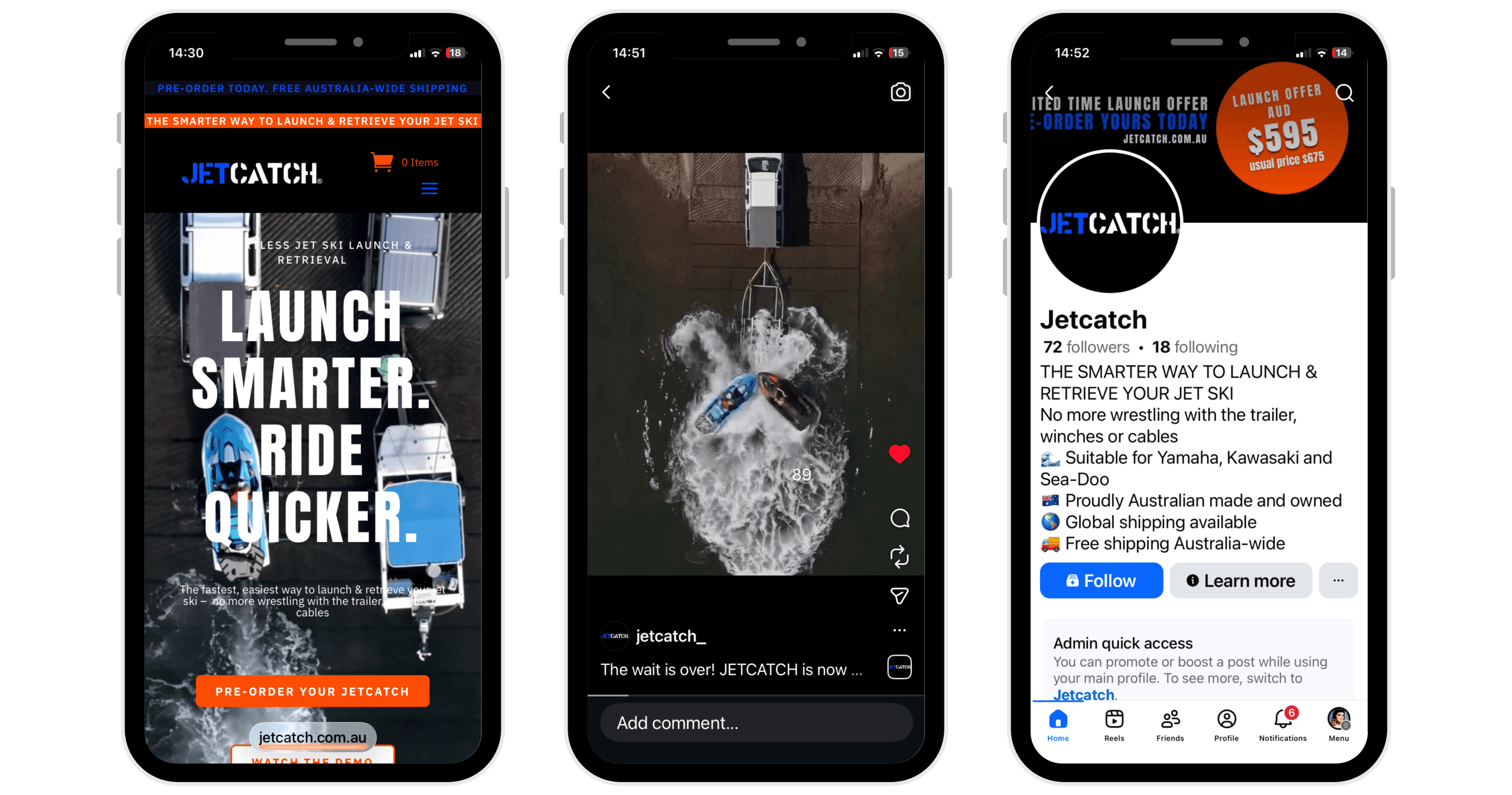 JETCATCH Mobile Mockups Case Study